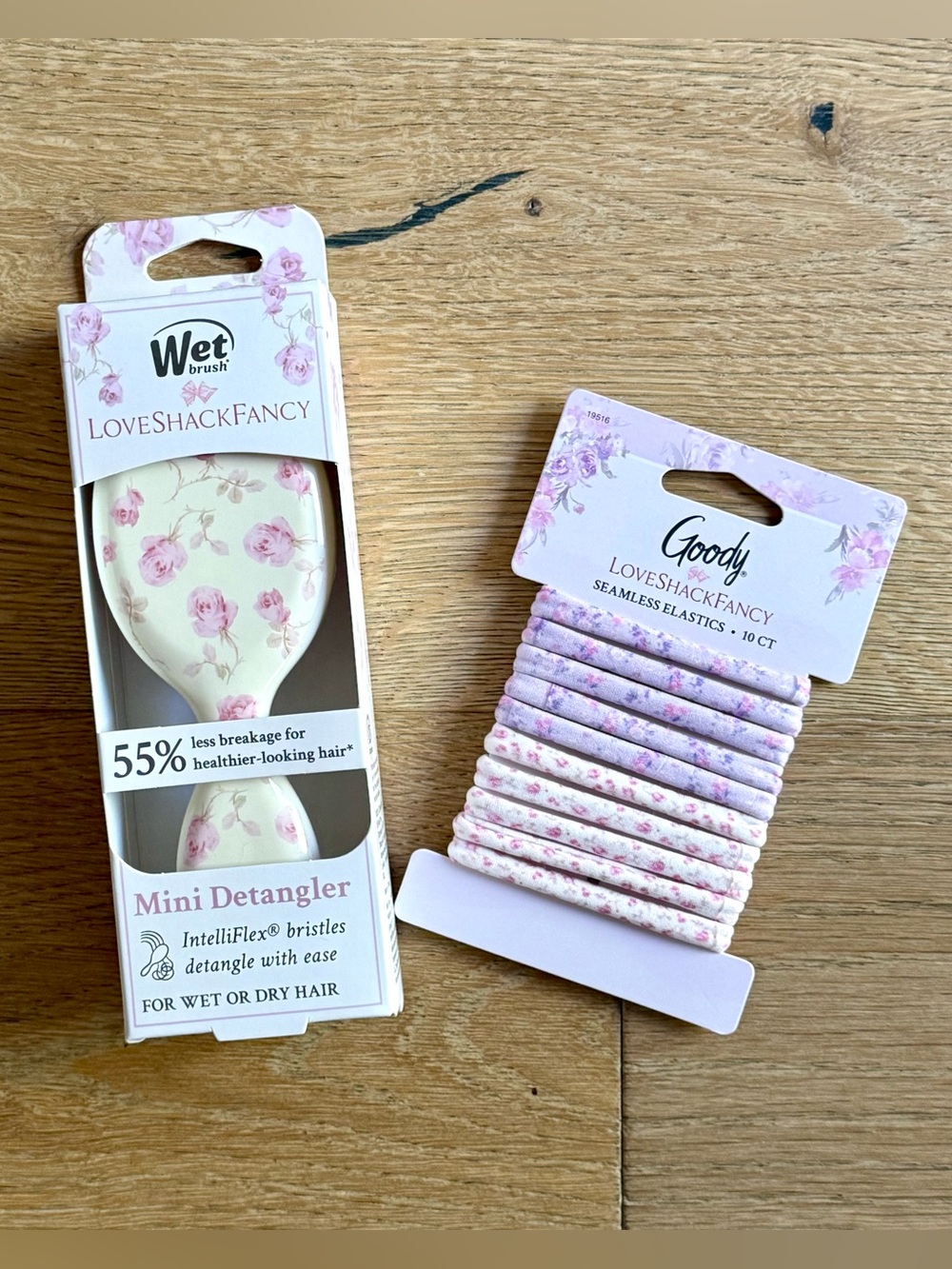 LoveShackFancy x Target Mini Brush + elastic hair tie set 🎀💜